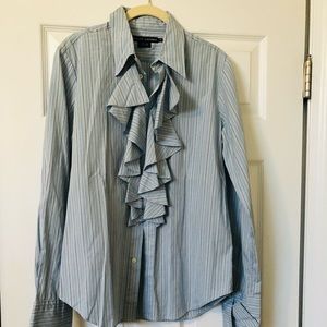 Ralph Lauren ruffled long sleeve shirt.